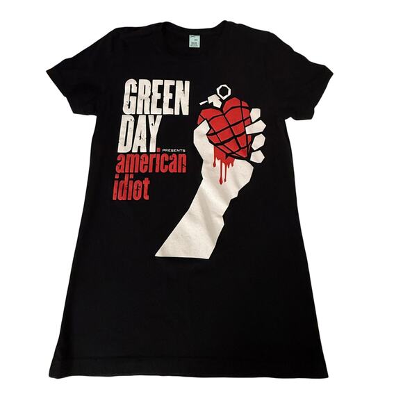 Green Day American Idiot Heart Grenade T-Shirt Black Pacific Tag Womans Small - Picture 6 of 8